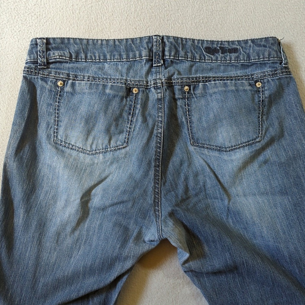 Tyte Jeans Womens Size 16 Medium Wash Distressed Straight Leg Y2K Denim - Picture 5 of 9